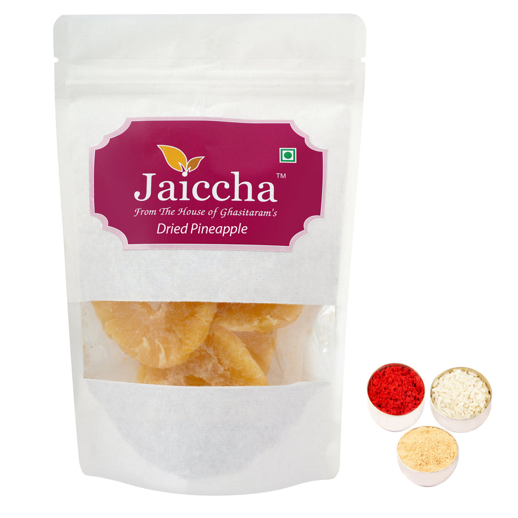 Bhaidhooj Gifts-Dried Pineapple 200 gms in White Paper Pouch 