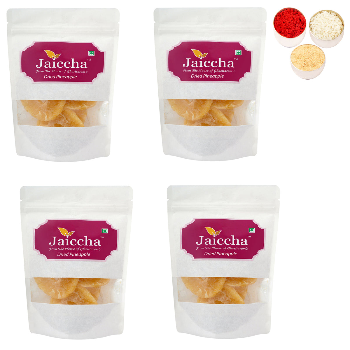 Bhaidhooj Gifts-Dried Pineapple 800 gms in White Paper Pouch 