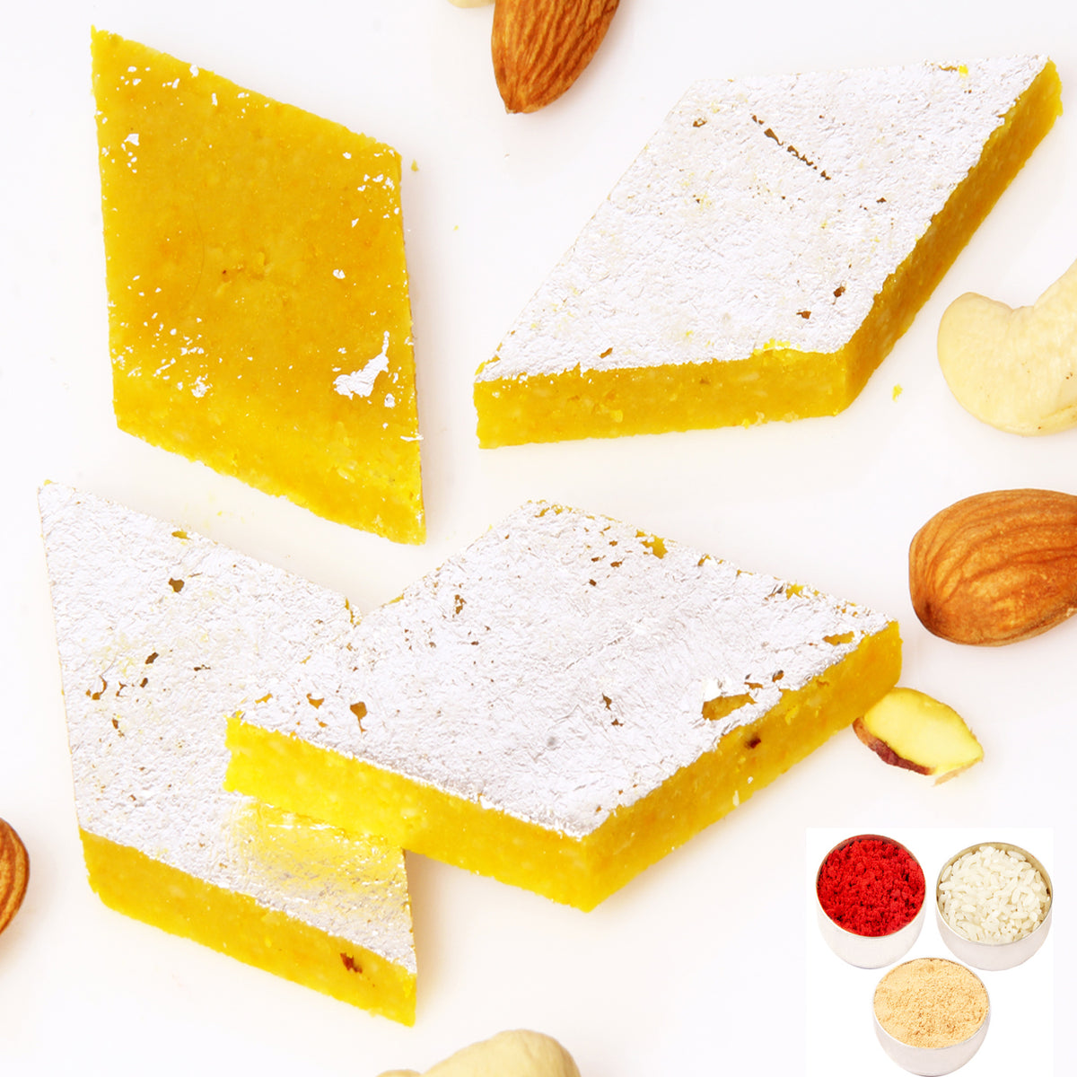 Bhaidhooj Gifts- PURE KESARI KAJU KATLI (800 Gms)
