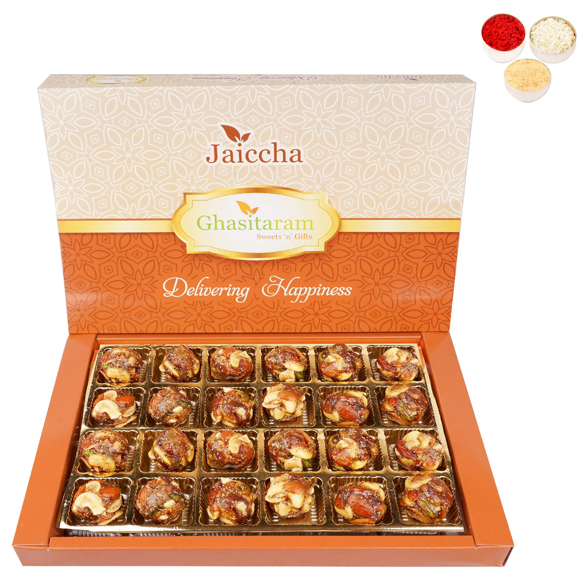 Bhaidhooj Gifts- Dryfruit Laddoo with no added Sugar 24 pcs