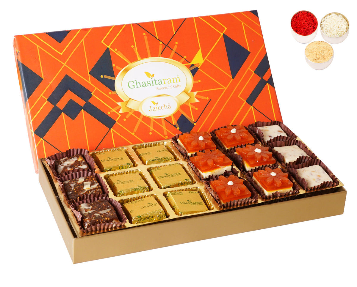 Bhaidooj Gifts-Assorted Bites in Designer Box 18pcs