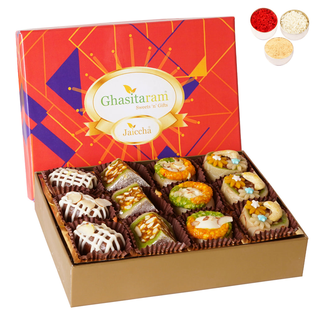 Bhaidooj Gifts-Exotic Dryfruit Sweets in Premium Box 12pcs