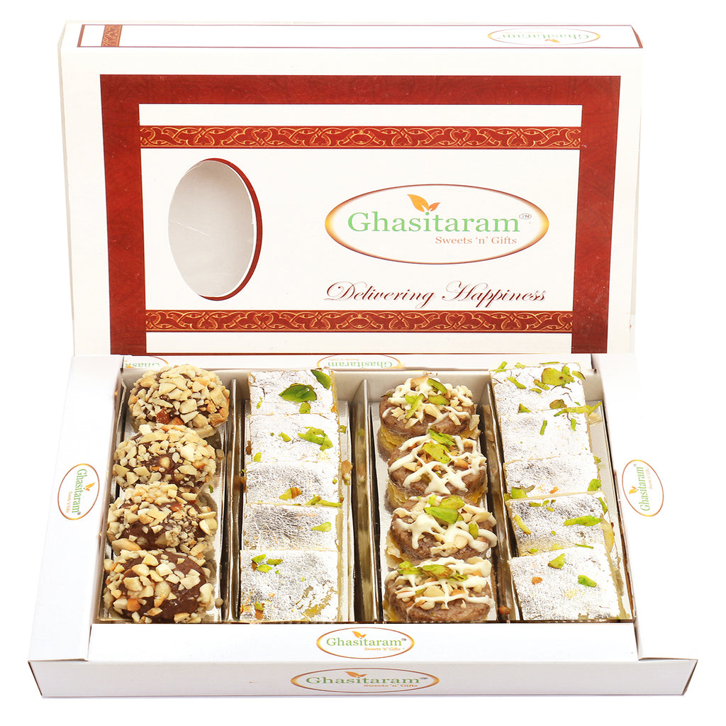 Corporate Gifts-Assorted Box of Barfis, Dryfruit Sweets 400 gms