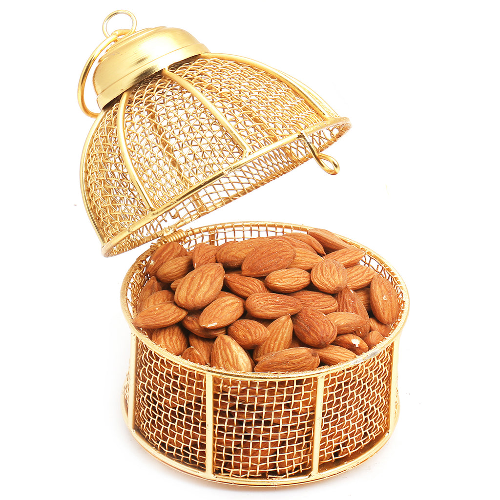 Corporate Gifts-Golden Cage with Almonds