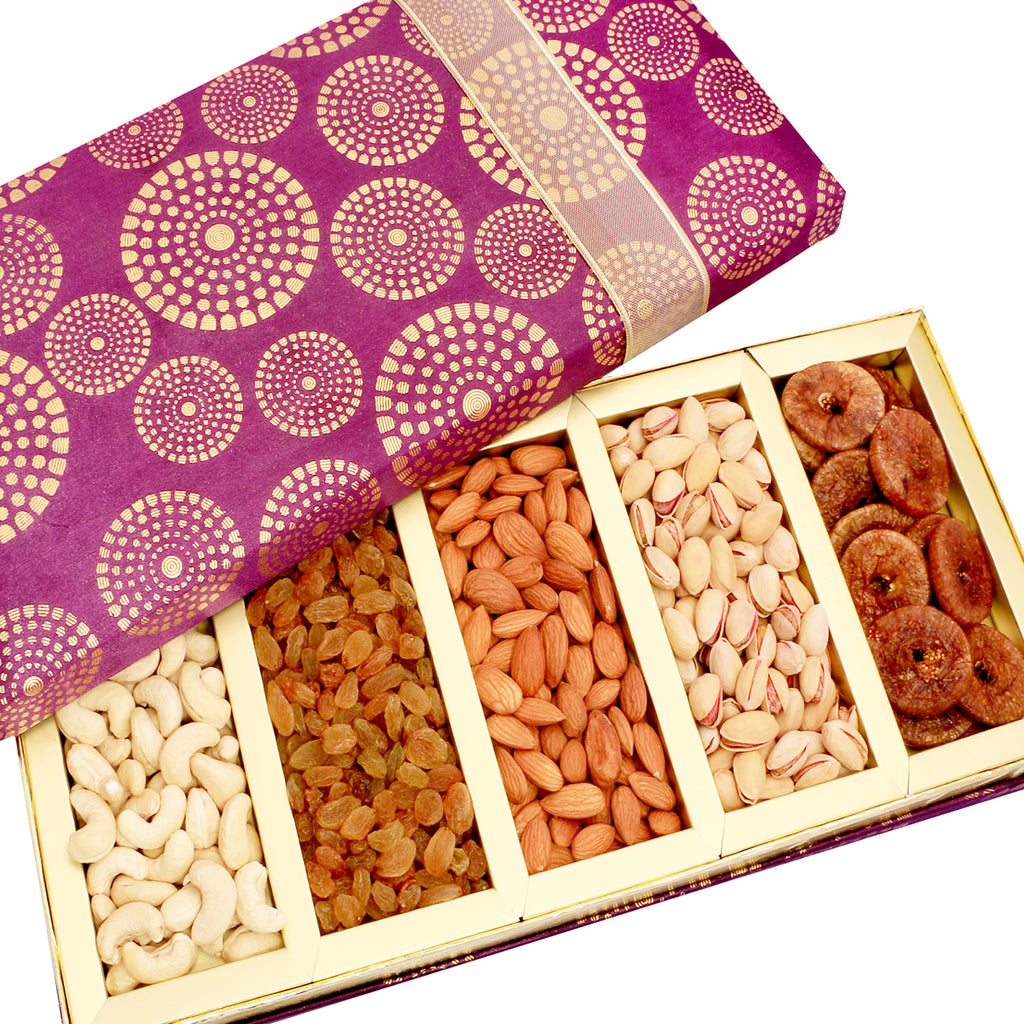 Corporate Gifts-Satin 5 part Dryfruit Box 