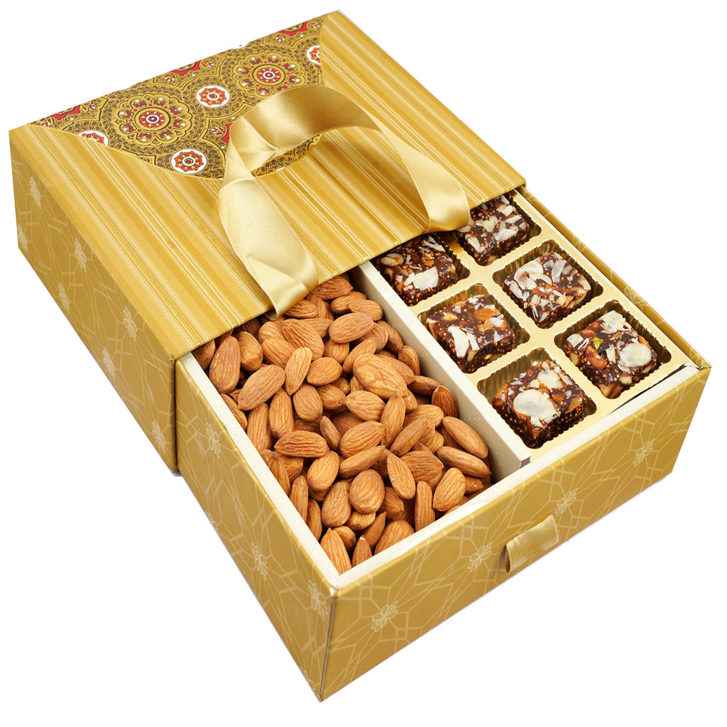 Corporate Gifts-Bag box with Almonds and Sugarfree Bites