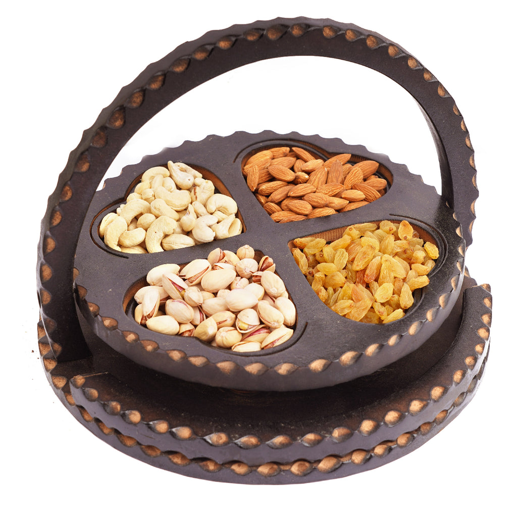 Corporate Gifts-Foldable Basket of 4 dryfruits