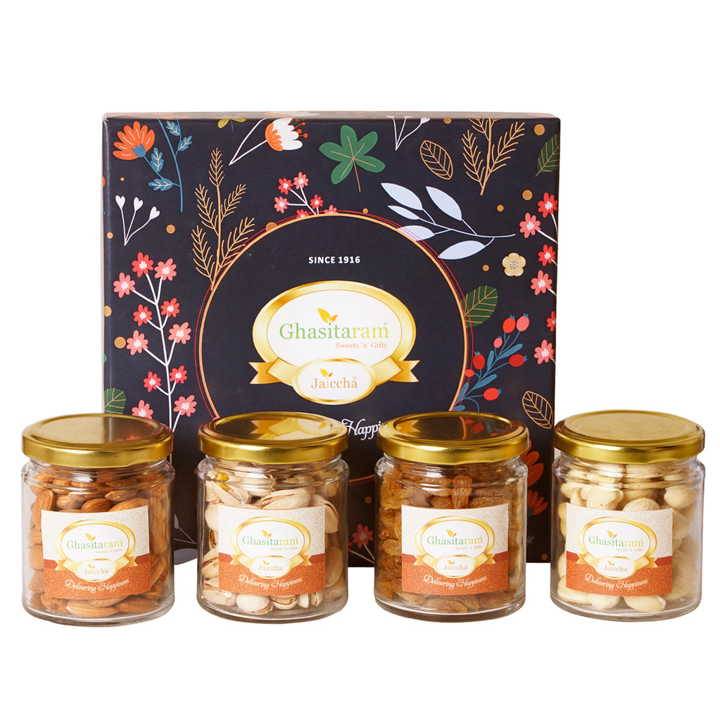Corporate Gifts-Ghasitaram Hamper Box  with Dryfruit Jars 