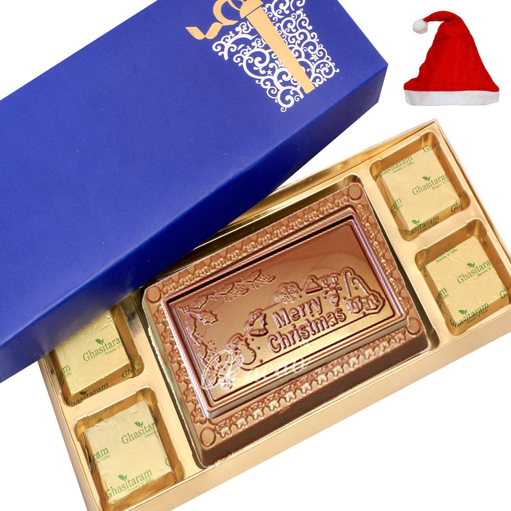 Blue Merry Christmas Sugarfree Chocolate Box Small