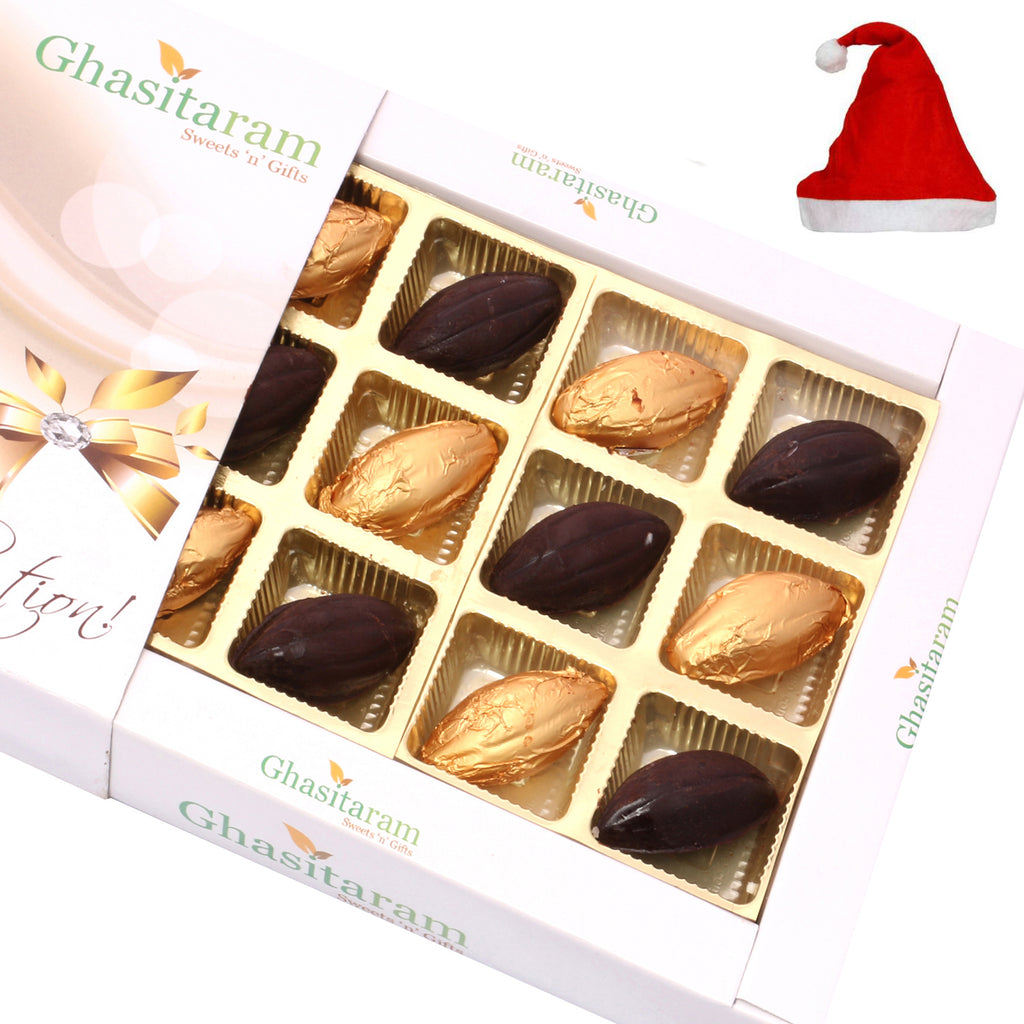 Whole Roasted Almond Sugarfree Chocolates Box (12 pcs)