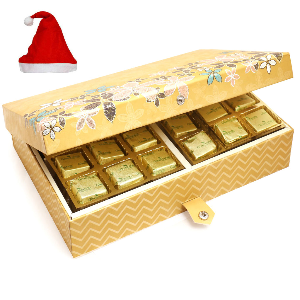 Gold 4 Print 24 Pcs Roasted Almond Sugarfree Chocolates Box
