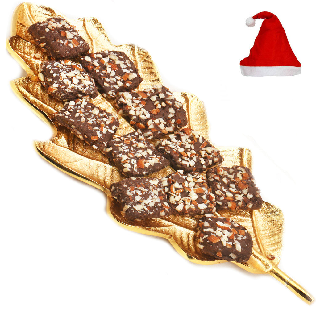 Gold Leaf English Brittle Chocolate Platter