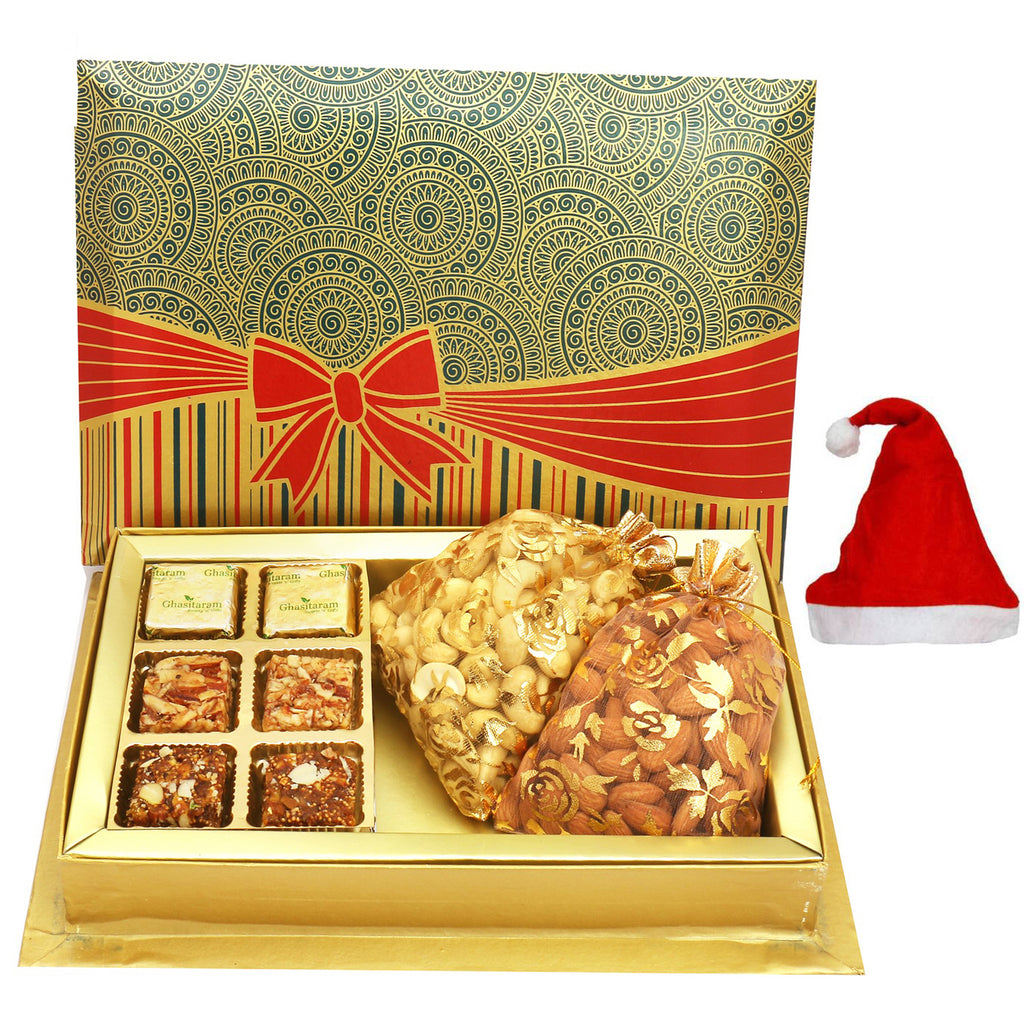 6 Pcs Assorted Choco Dryfruit Bites ,Almonds, Cashews Pouches in Fancy Gift Box