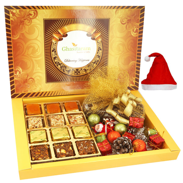Big Box of Assorted Bites, Plum Cake and  Christmas Decor