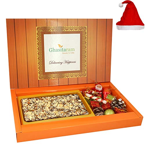 Dryfruit Chocolate Bark with Christmas Décor 