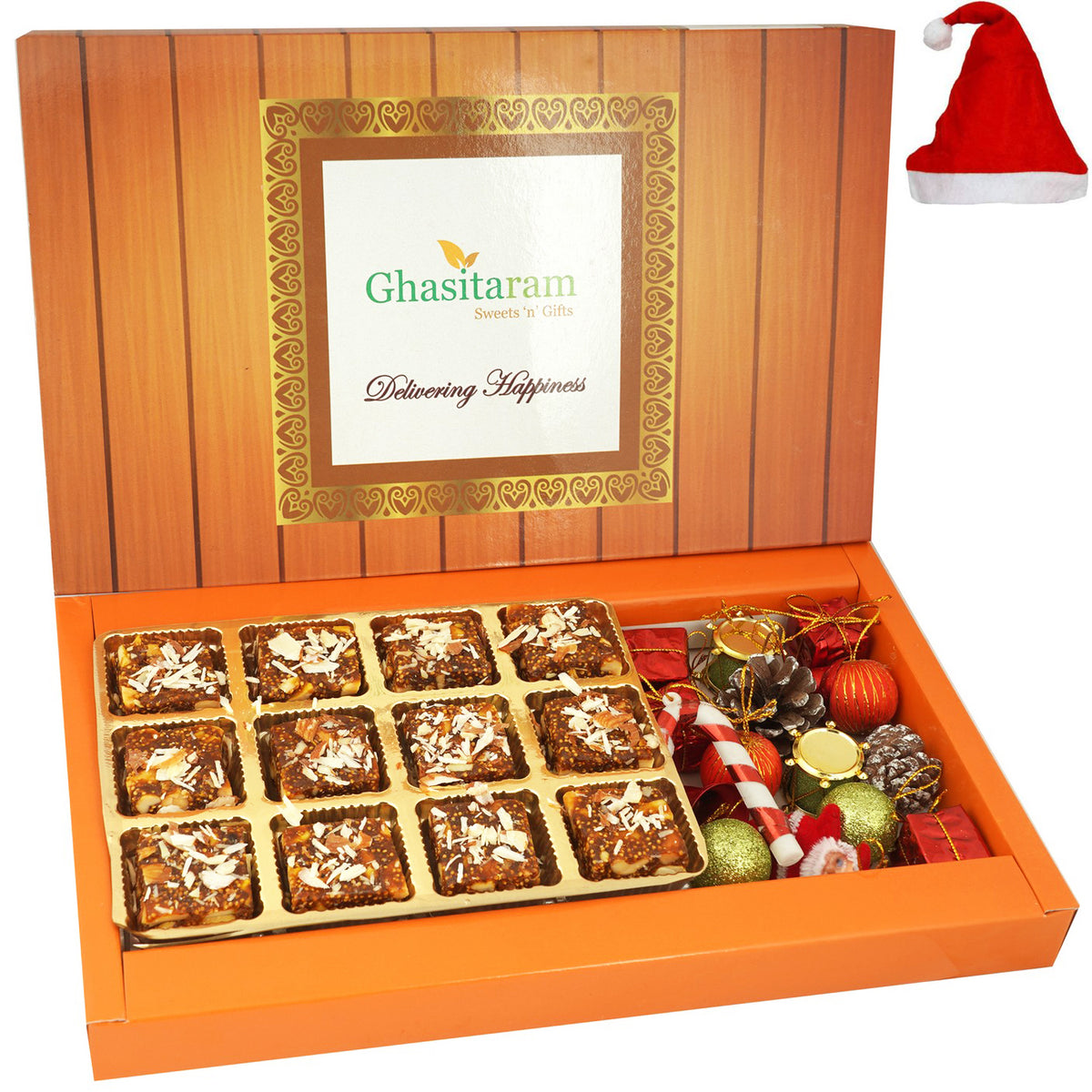 Sugarfree Figs and Dates Bites with Christams Decor