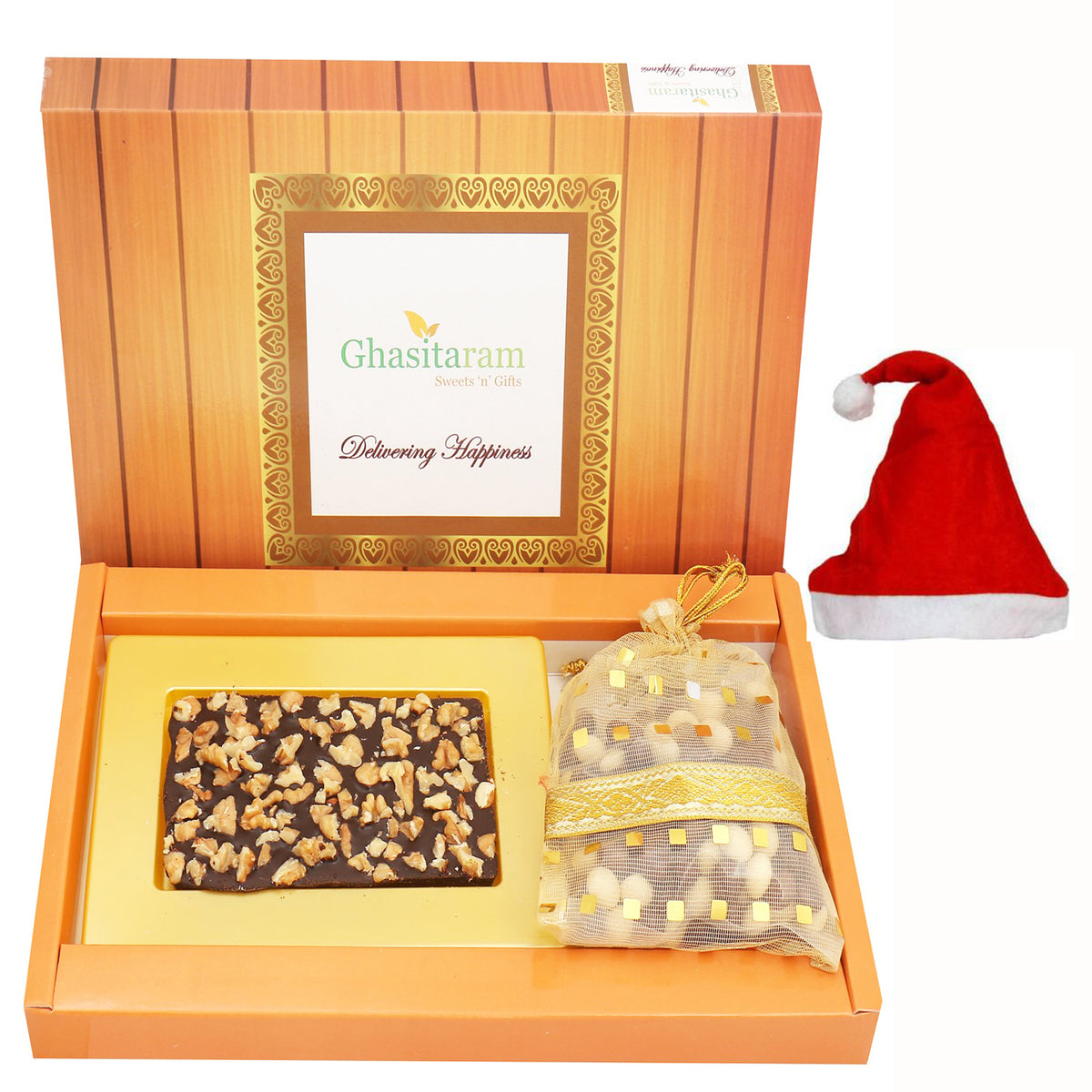 Walnut Sugafree Chocolate Bark Small with Nutties 
