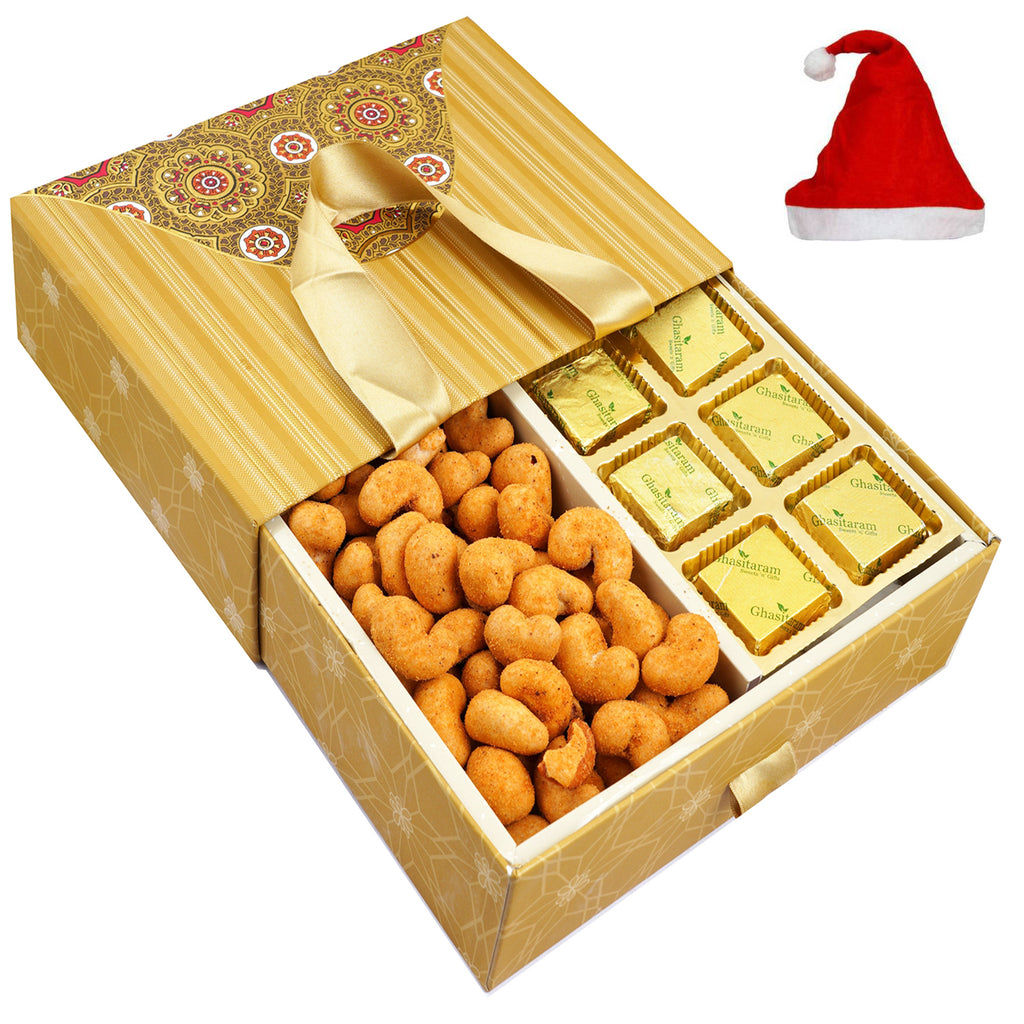 Bag box with Crunchy Coated Cashews  and Mewa Bites 