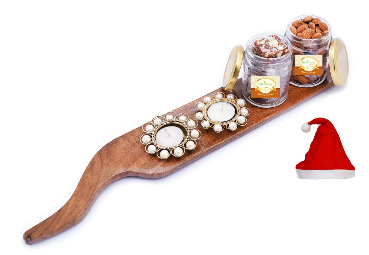 Salad Platter with T-lites, Sugarfree Bites and Almonds Jars