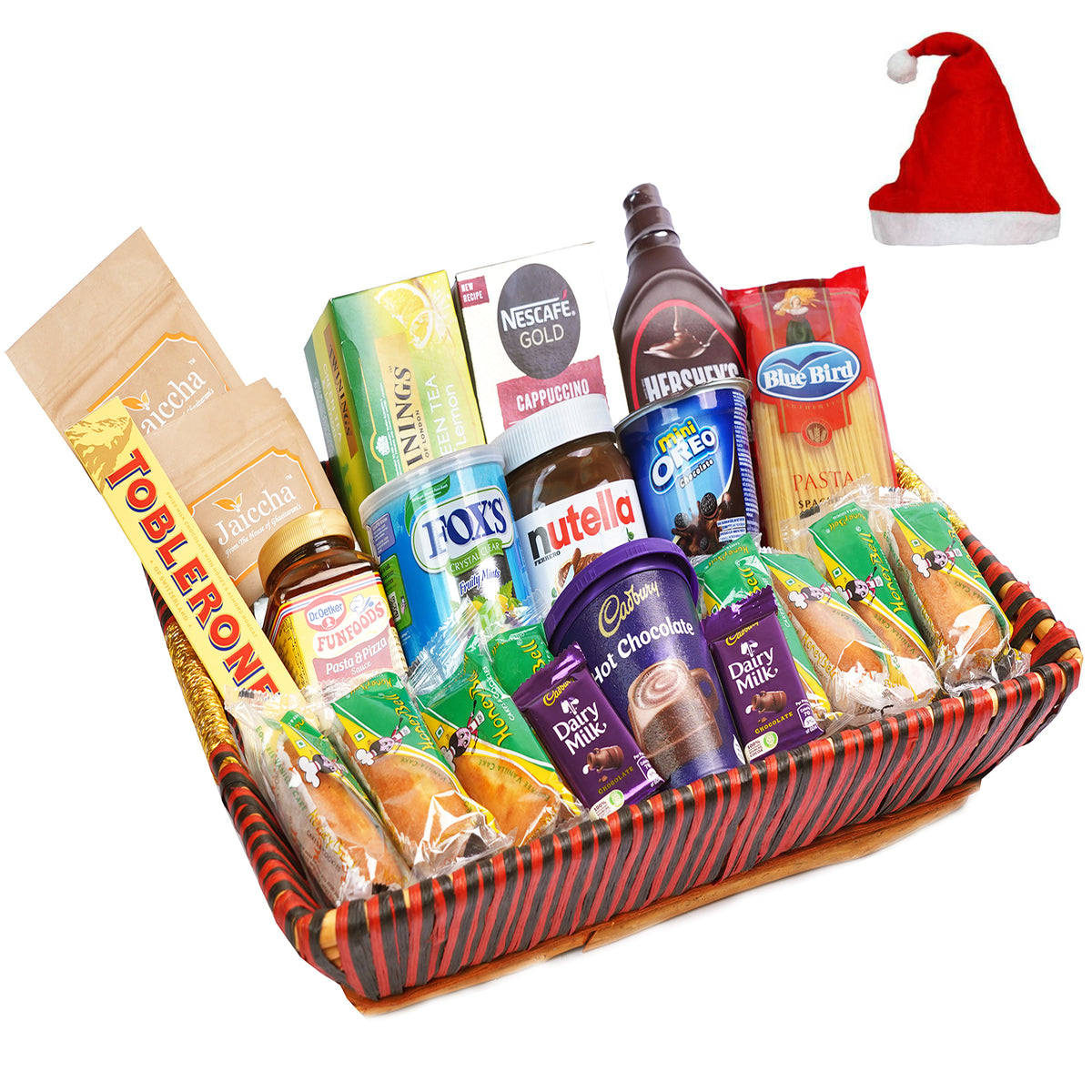 Big Red Basket Hamper  of 24 Goodies