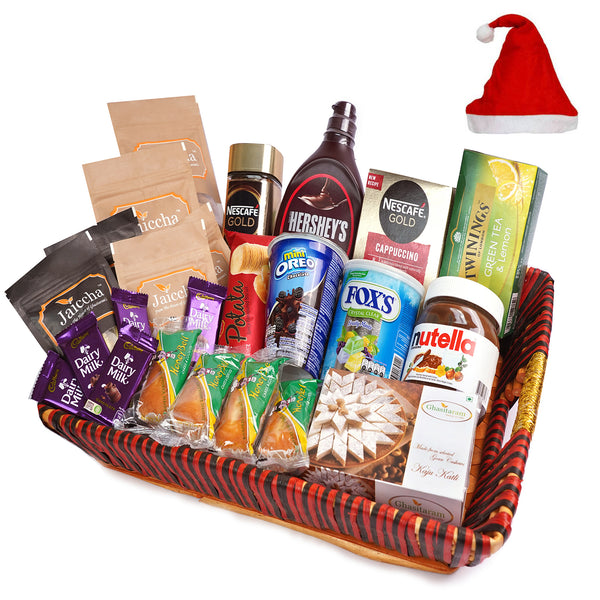 Big Red Basket Hamper  of 30 Goodies