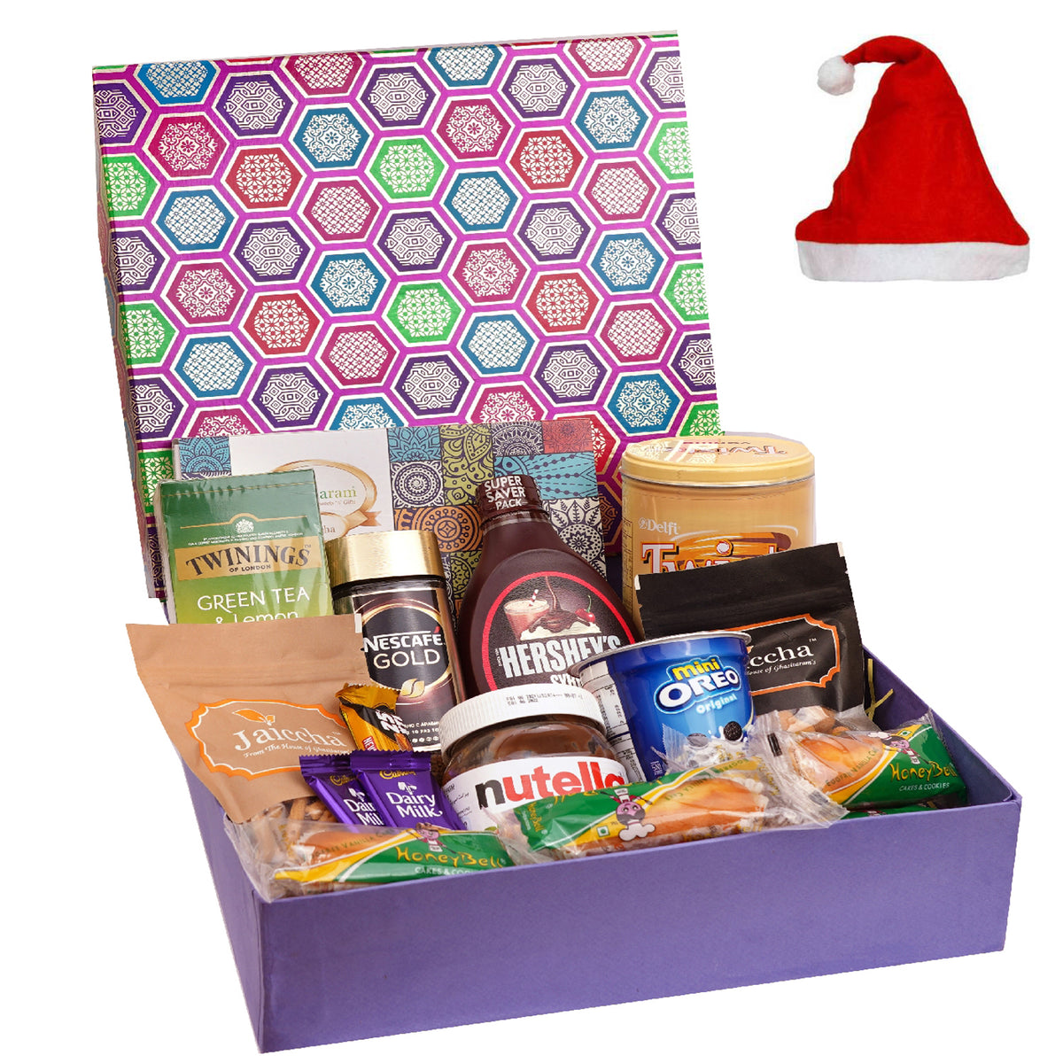 Gourmet Big  Hamper Box of  18 Goodies with Kaju Katlis
