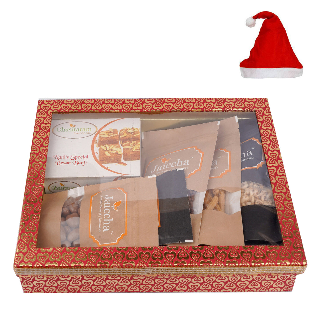 Hamper Box 6 Goodies with Besan Barfi