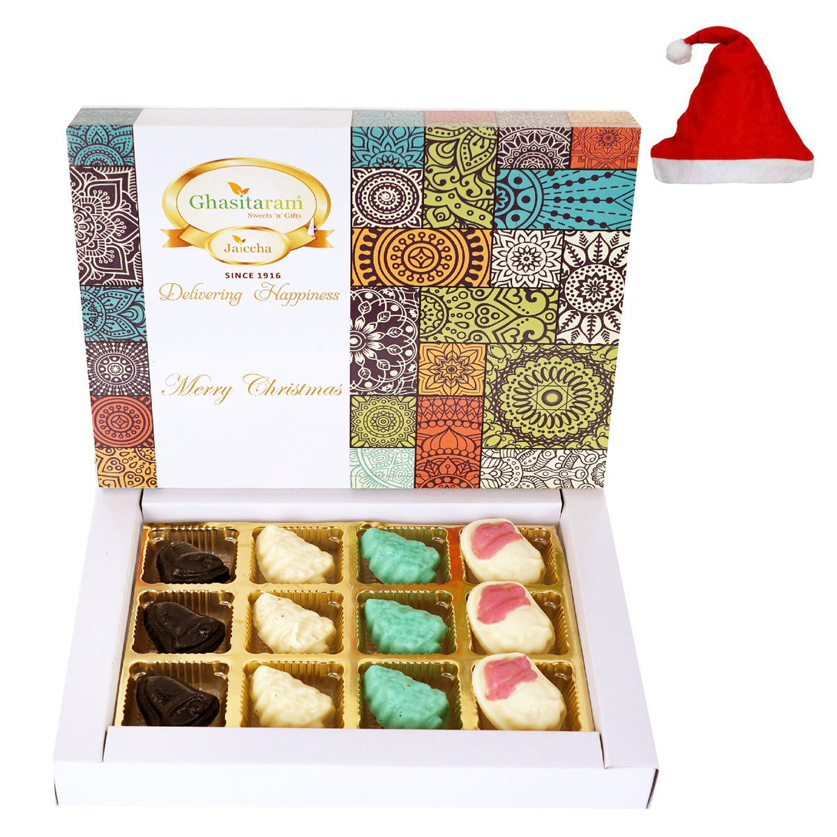 Merry Christmas Chocolate Box 12 pcs