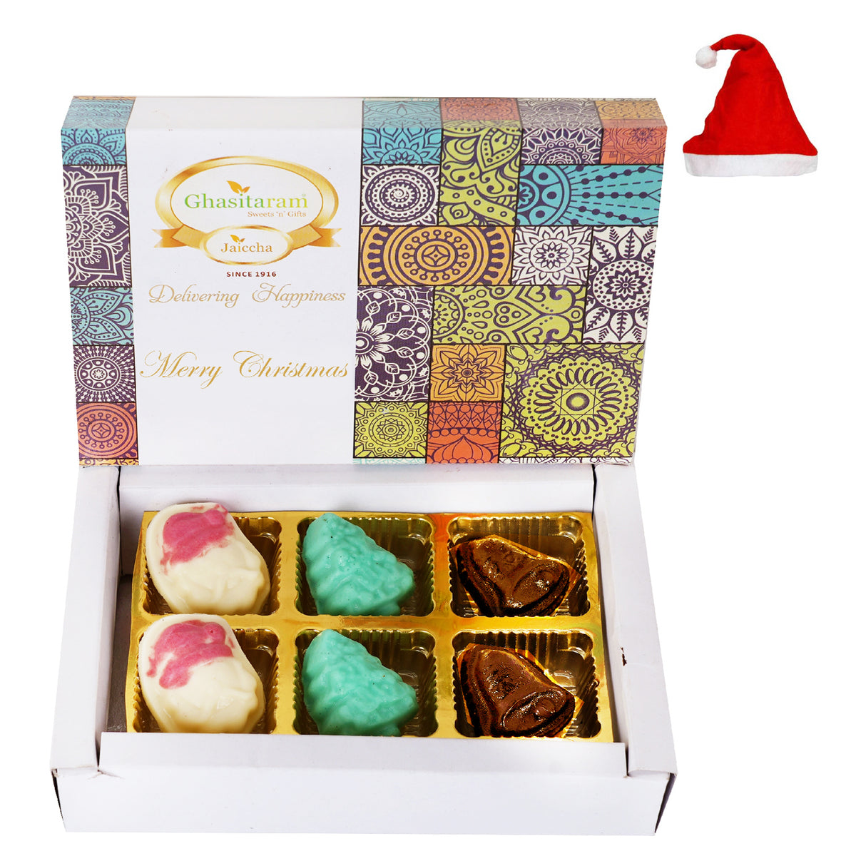 Merry Christmas Chocolate Box 6 pcs
