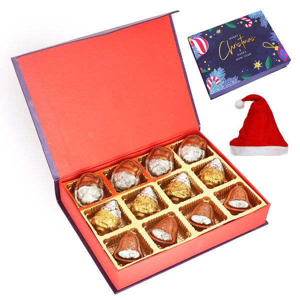 Merry Christmas Decorated Box With Christmas Chocolates