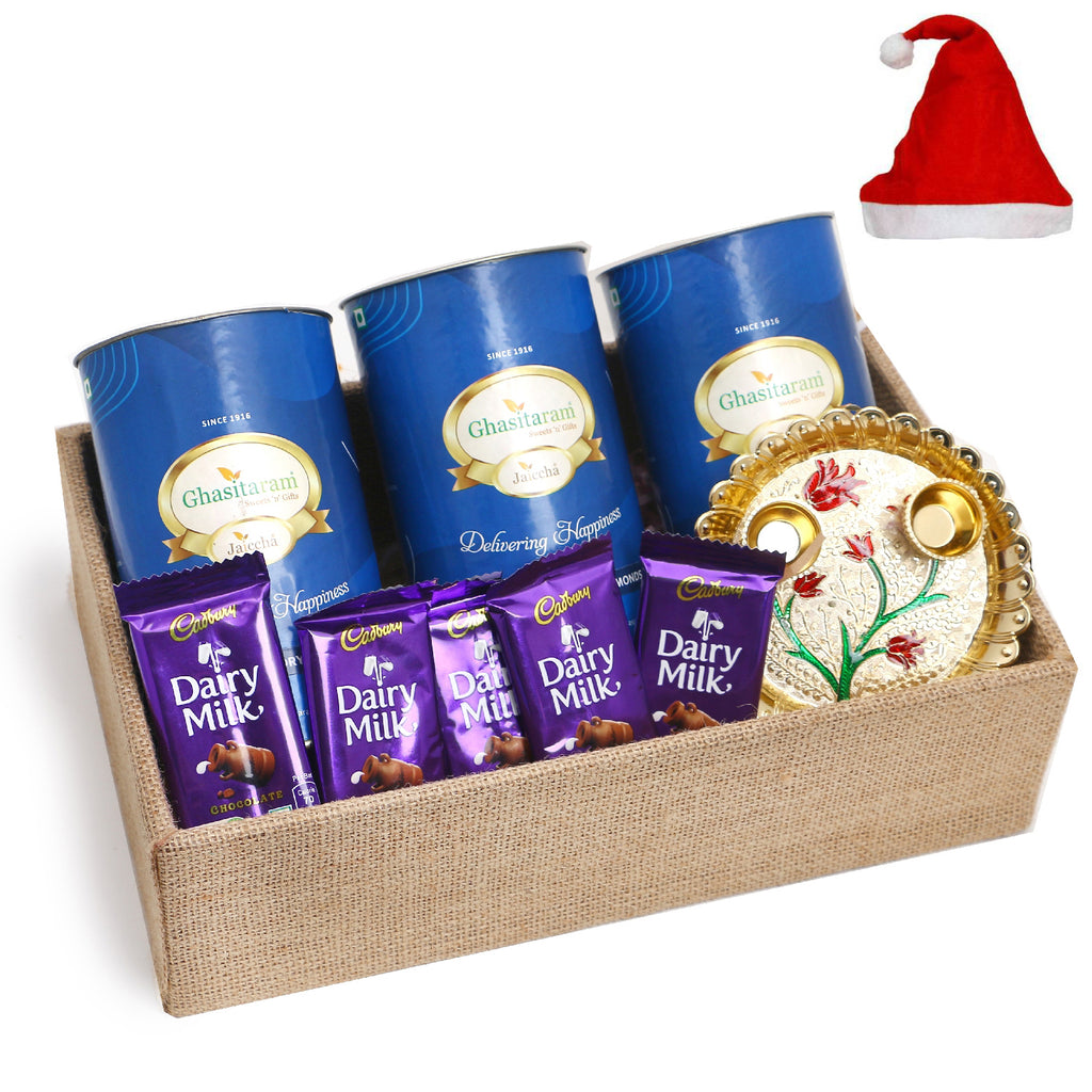 Christmas Gifts-Jute Tray of Assortments Small