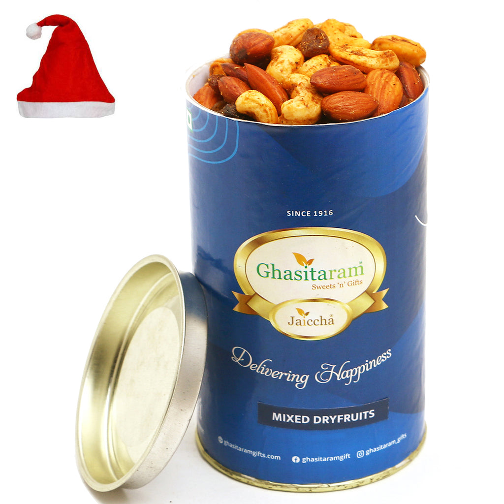 Christmas Gifts-Mix Salted Dryfruits Can