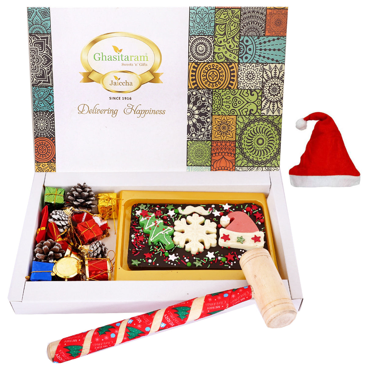 Christmas Special Chocolates Bark with Décor