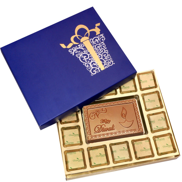 Blue Happy Diwali Chocolate Box Big
