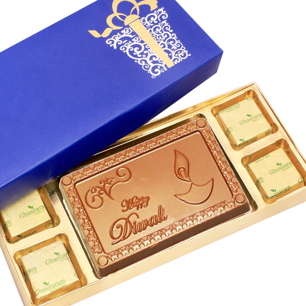 Blue Happy Diwali Chocolate Box Small