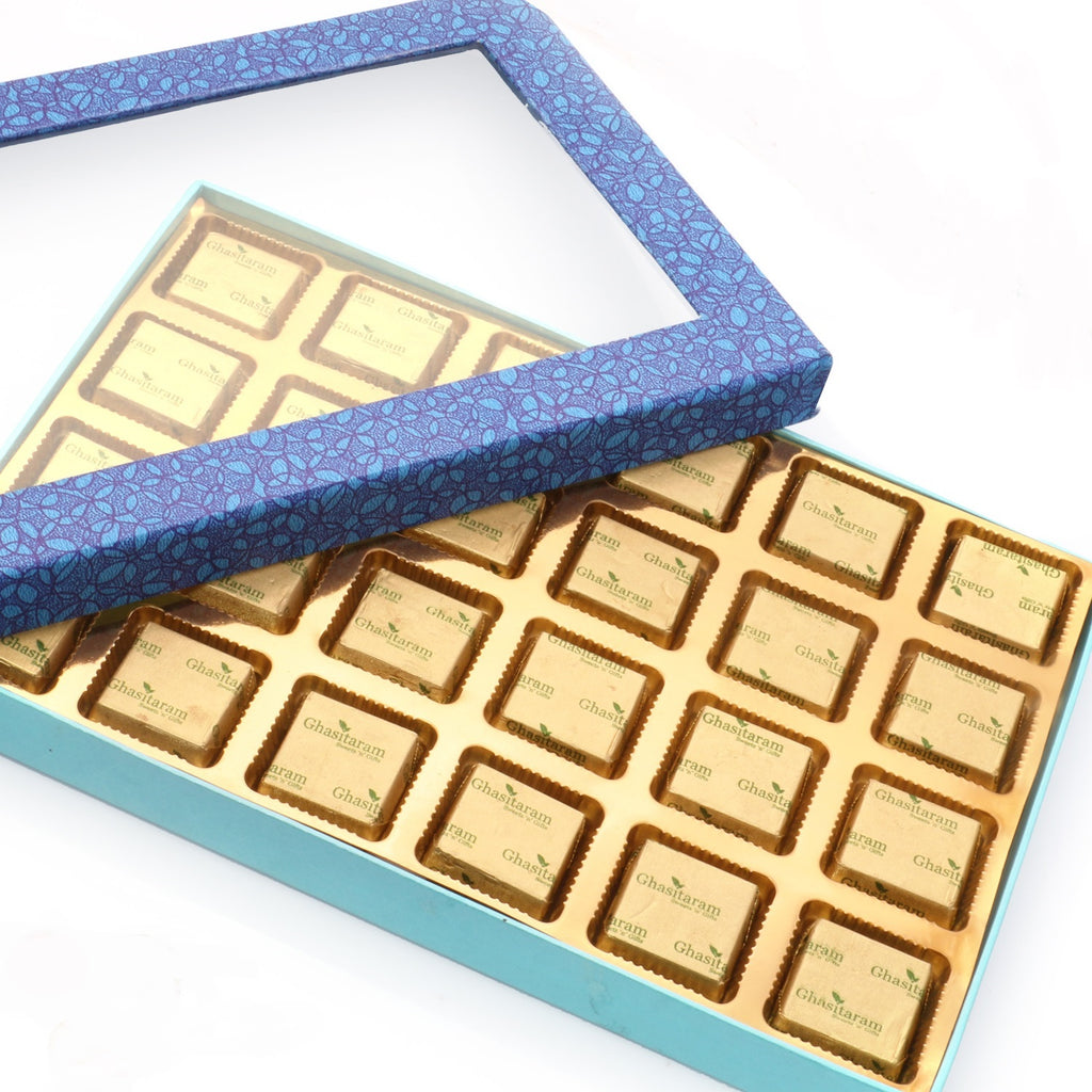 Blue Window 24 Cavity Assorted Sugarfree Chocolates box