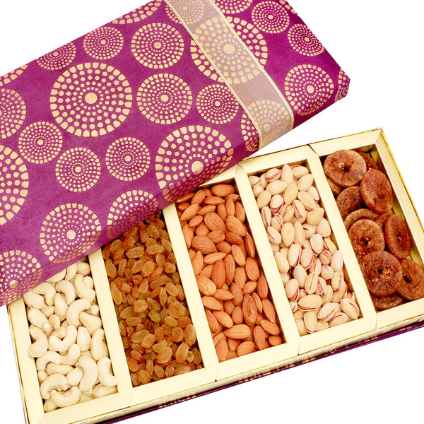  Dryfruits - Satin 5 part Dryfruit Box 