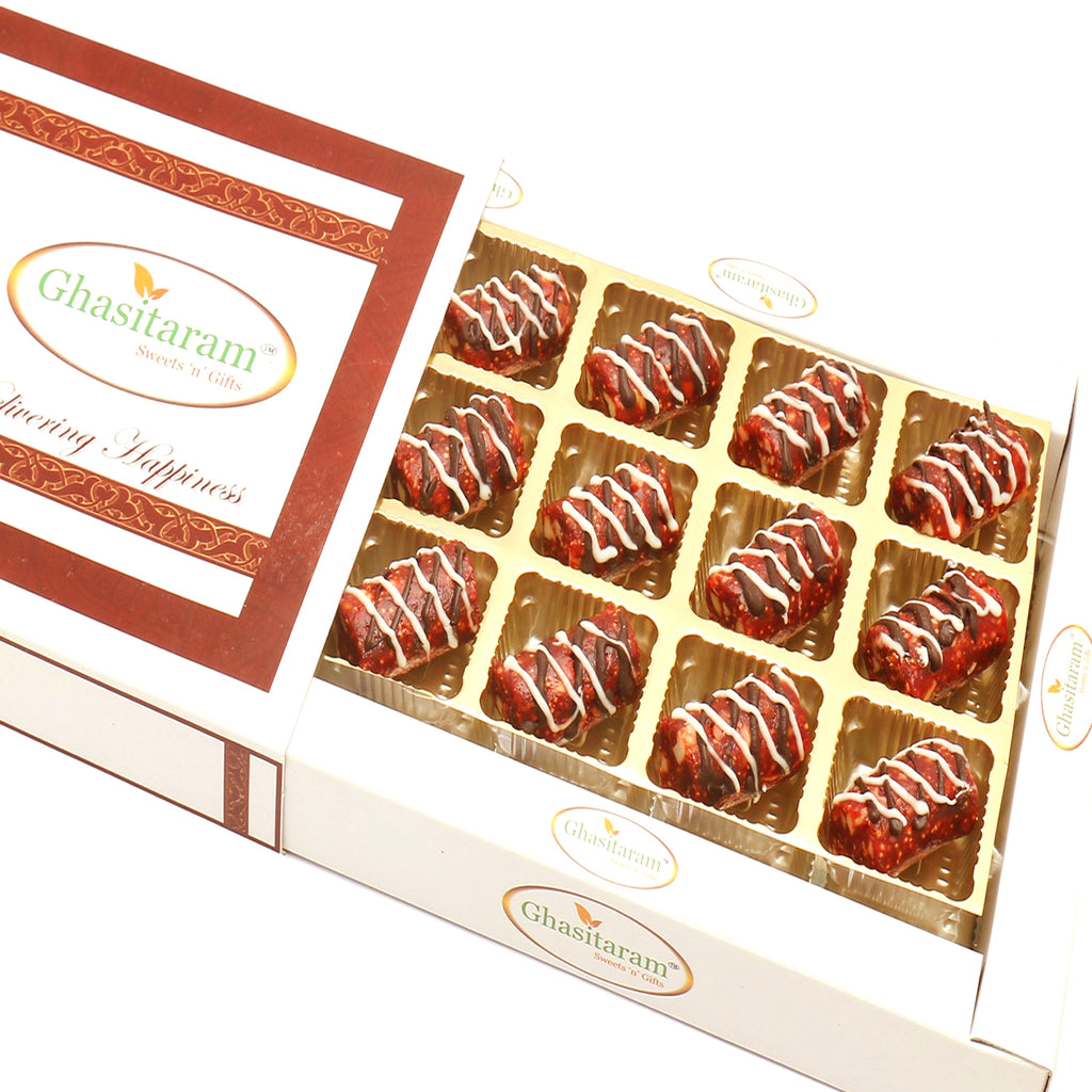 Anjeer Khajoor Chocolate Rolls in White Box