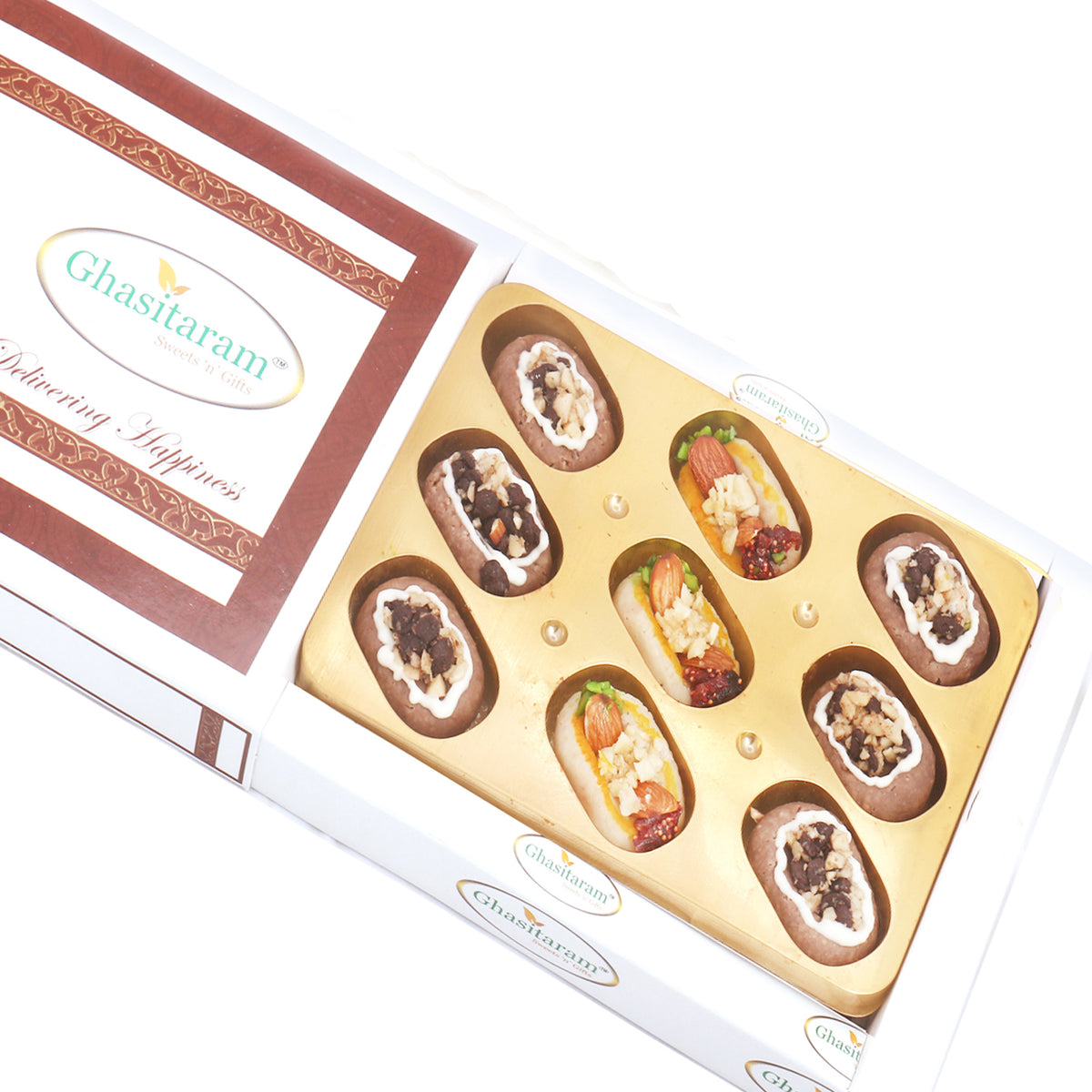  Assorted Kaju Boats in White Box