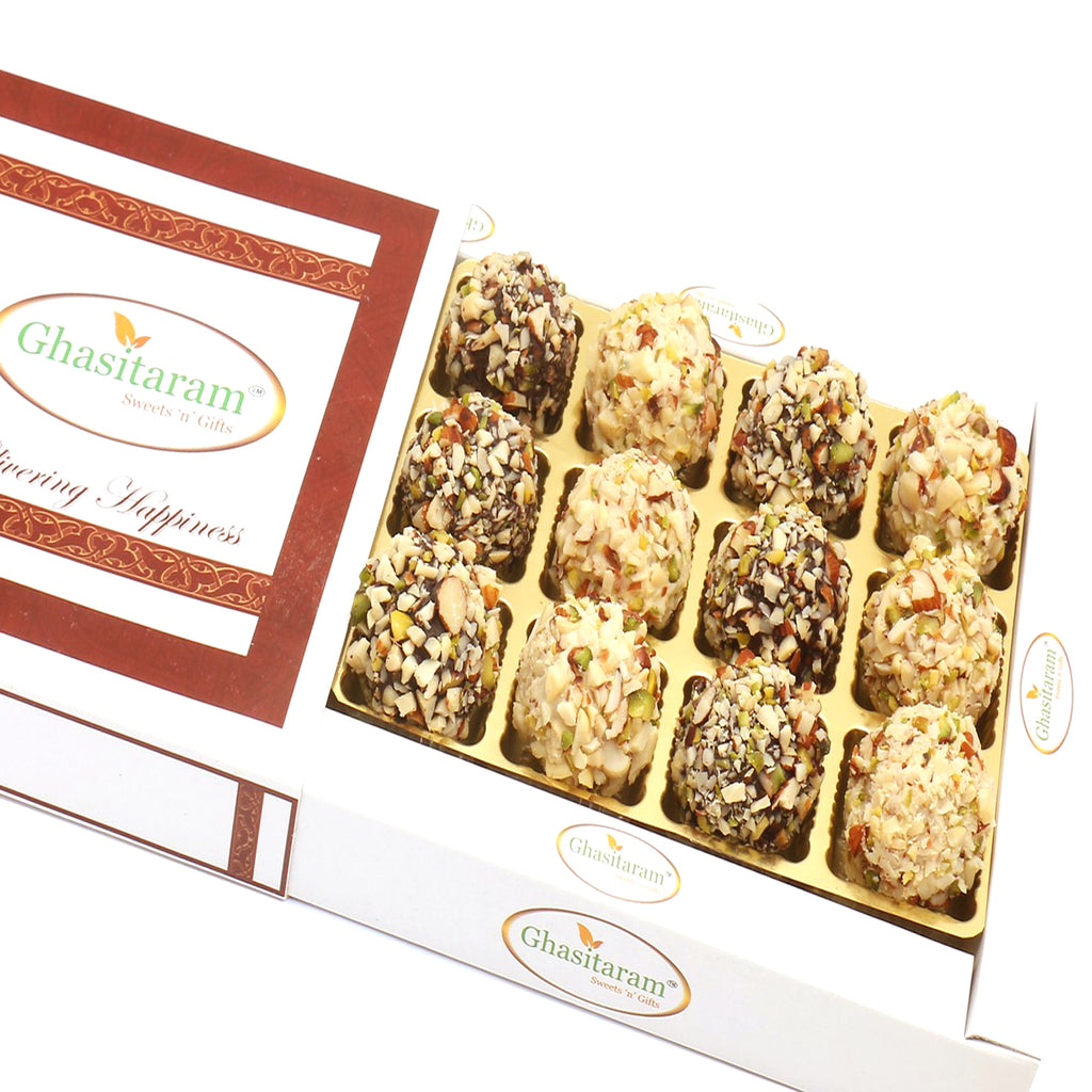 Chocolate Dryfruit Laddoos in White Box
