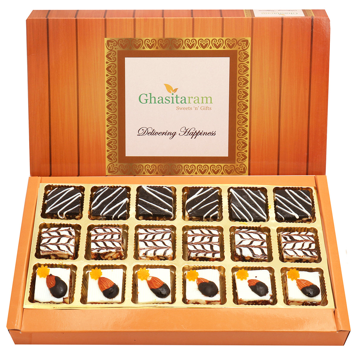 Assorted Chocolate Dryfruit Delight Sweets 18 pcs