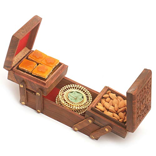 Foldable Jewelley Box of Almonds,  Mango Bites and 2 T-lites