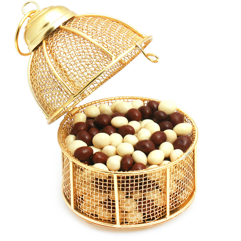 Golden Cage with Stone Chocolates