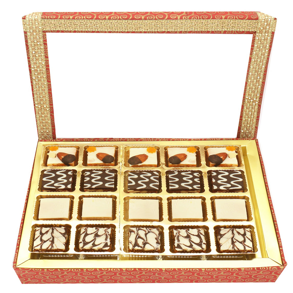 20 pcs Assorted Choco Dryfruit Bites Hamper Box