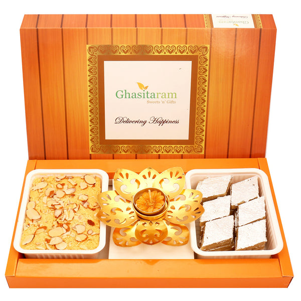 Kaju Katli, Soan Papdi and  T-Lite
