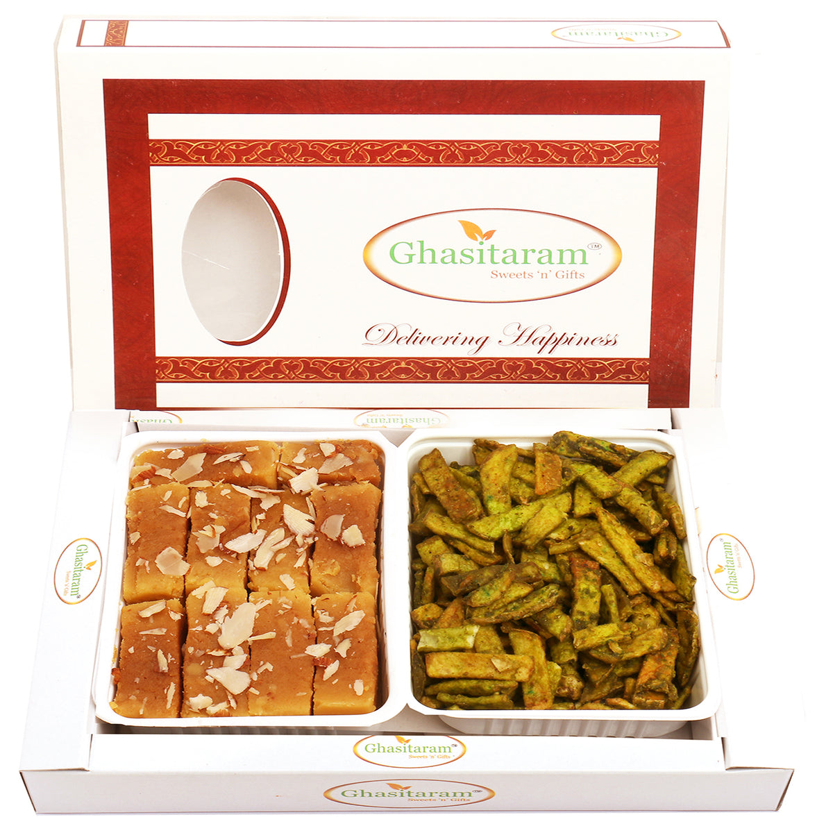 Diwali Gifts-Mysore Pak and Palak Potato Chips Hamper