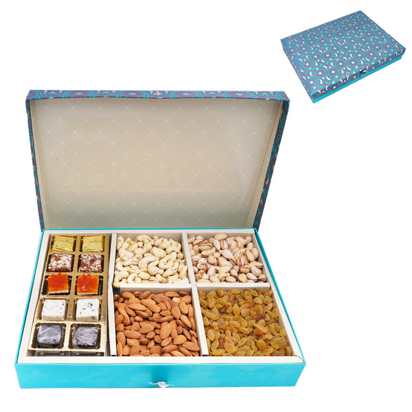 Blue 6 Part of Assorted Bits 10 pcs, Almonds, Cashews, Pistachio and Raisins