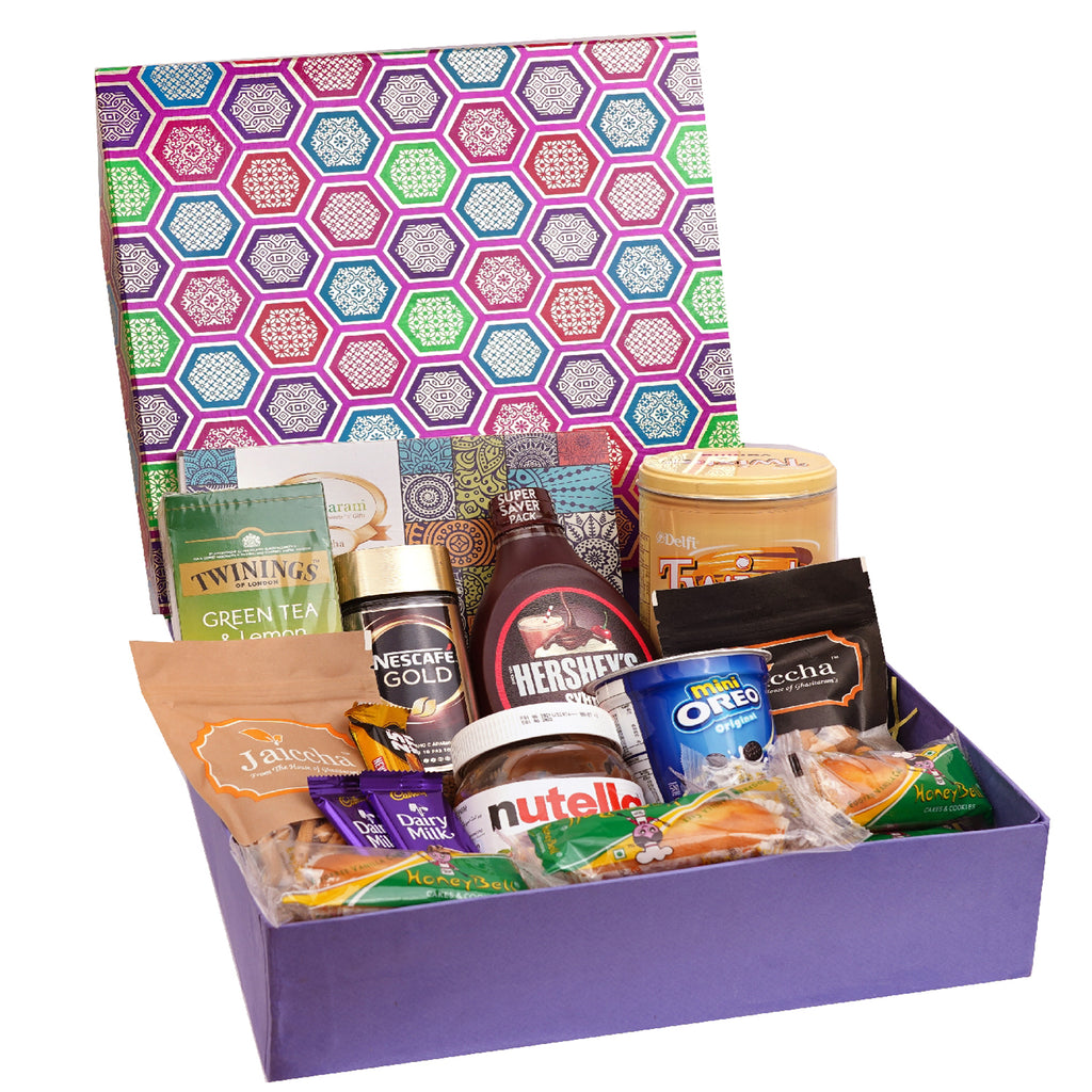 Gourmet Big  Hamper Box of  18 Goodies with Assorted Bites