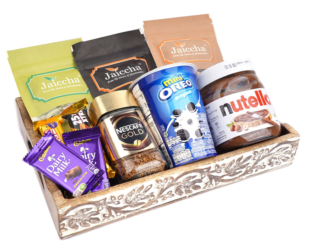 Wooden Serving Tray of 10 Goodies