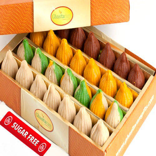 Ghasitaram's Sugarfree Pure Kaju Assorted Modaks 200 gms
